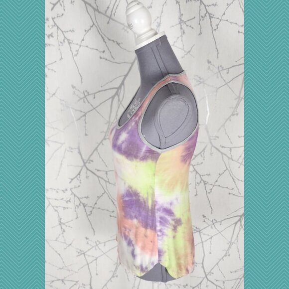 This is J Colorful Tie Dye Watercolor Bamboo Stretch Tank - Picture 2 of 4